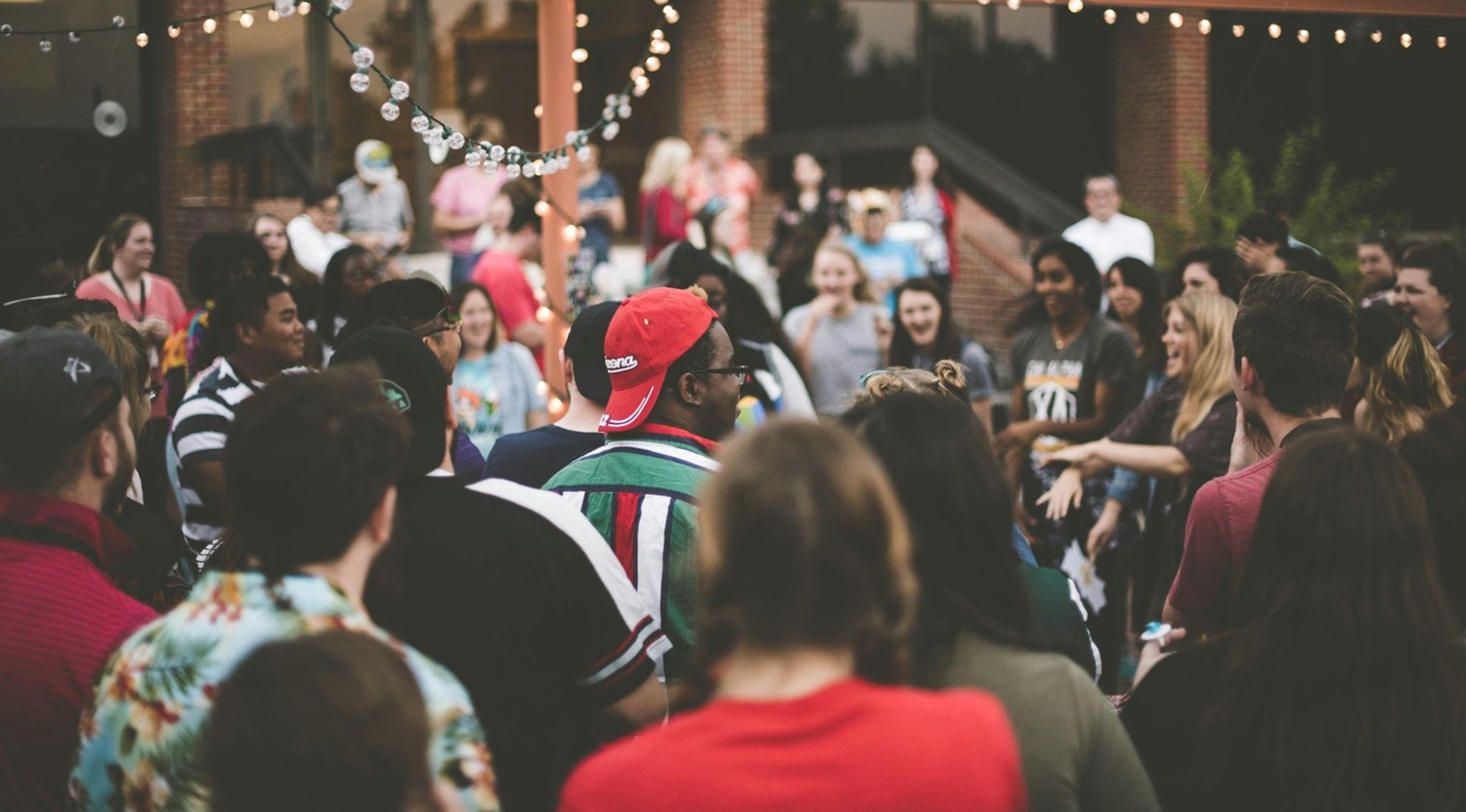Group of people at an outdoor event